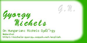 gyorgy michels business card